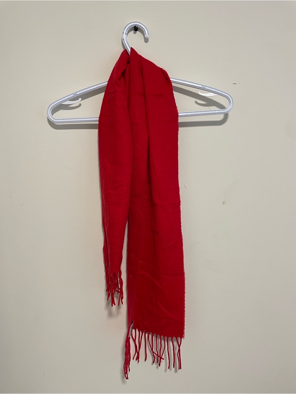 132 Classic Red Fringe Scarf